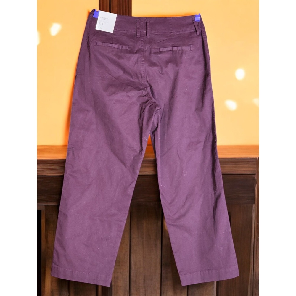 NWT A New Day Size 8 Women's Merlot High Rise Straight Leg Stretch Pants - Picture 6 of 7
